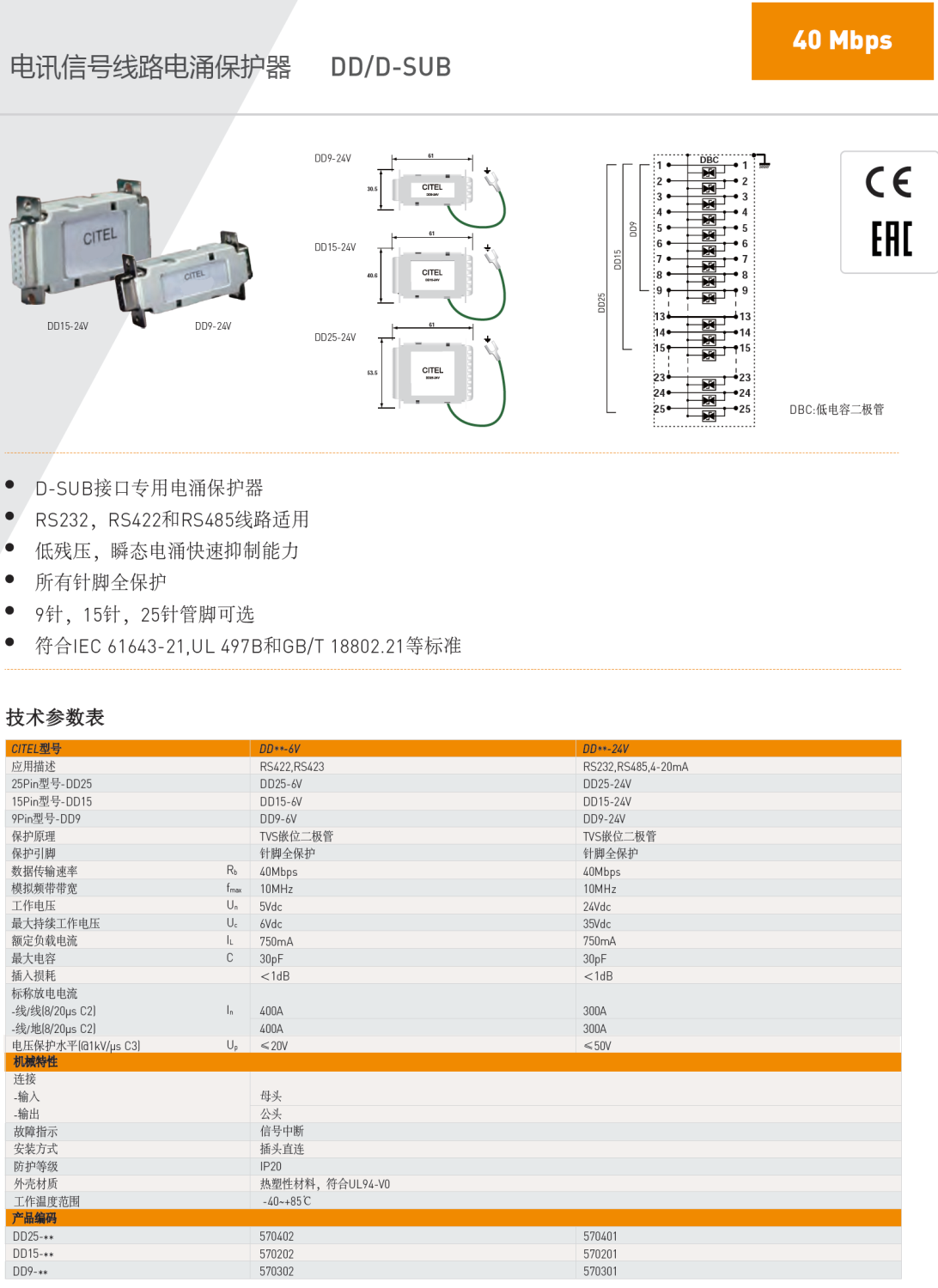 DD9-6V，DD15-6V，DD25-6V，DD9-24V，DD15-24V，DD25-24V