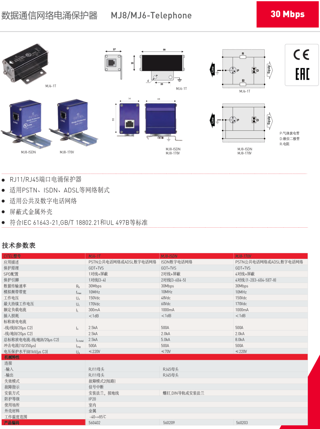 MJ6-1T，MJ8-ISDN，MJ8-170V