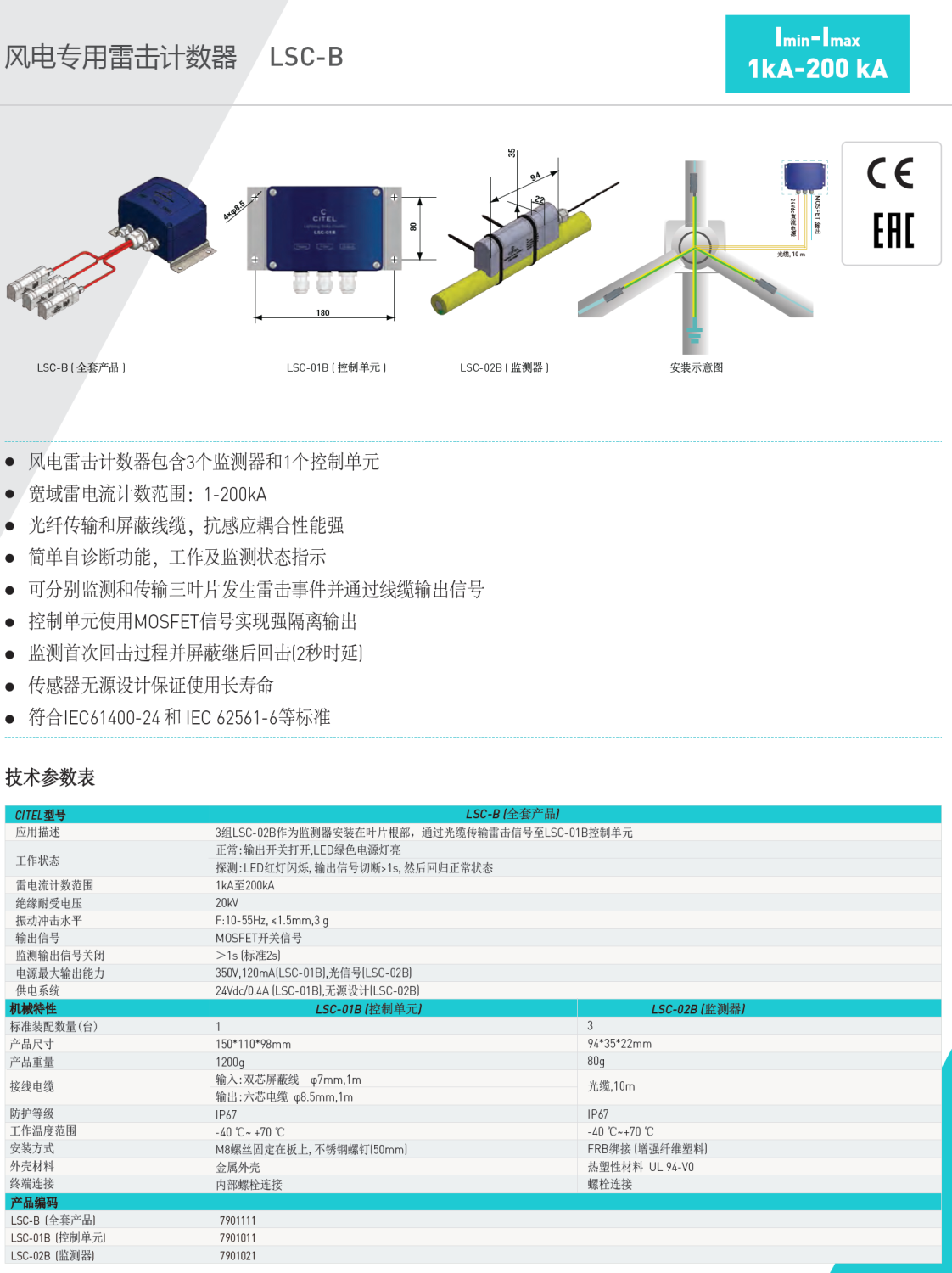 LSC-B (全套产品)，LSC-01B (控制单元)，LSC-02B (监测器)