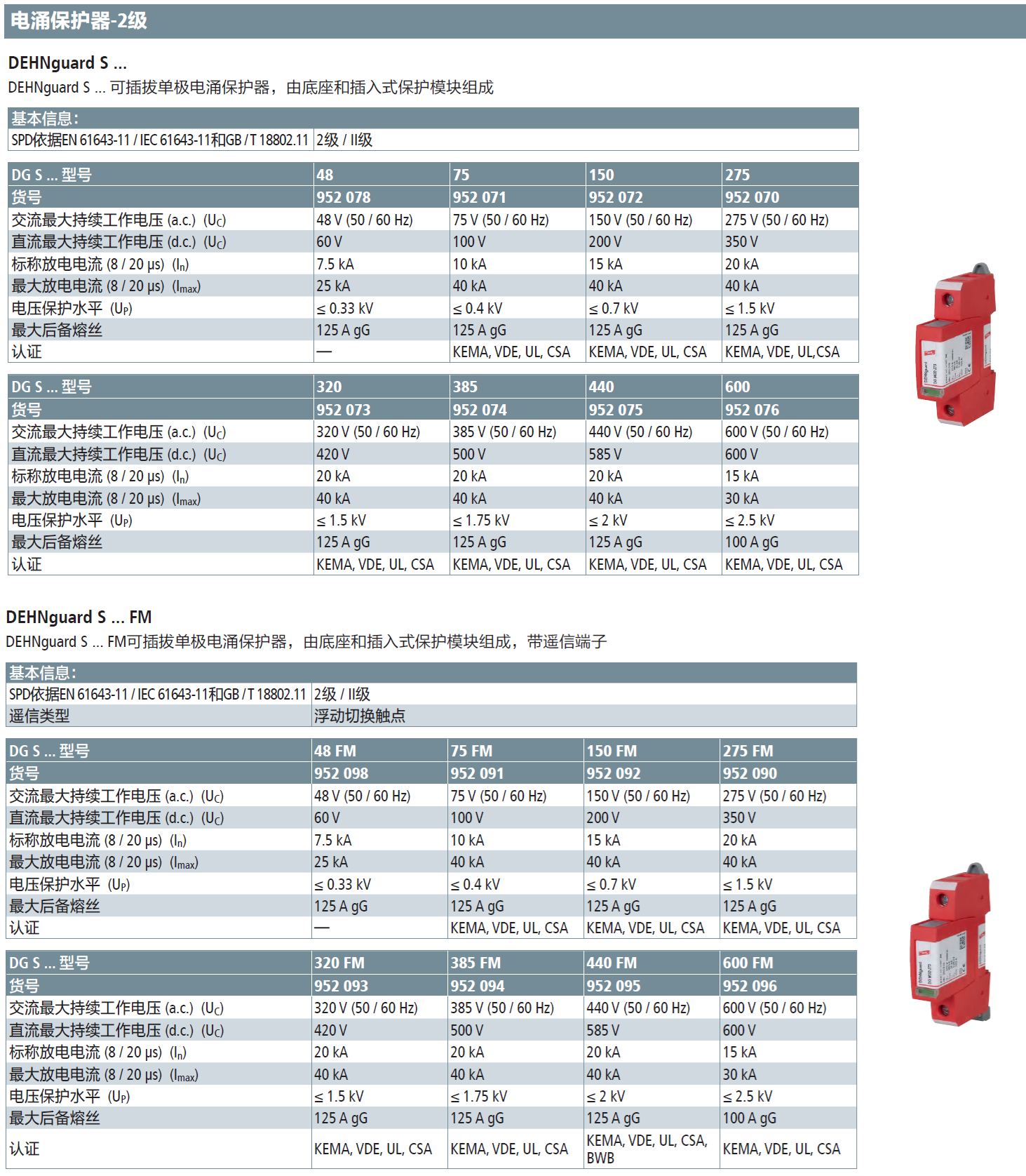 DG S 385 FM DEHN单极可插拔式电涌保护器：高效防护与便捷运维的完美结合