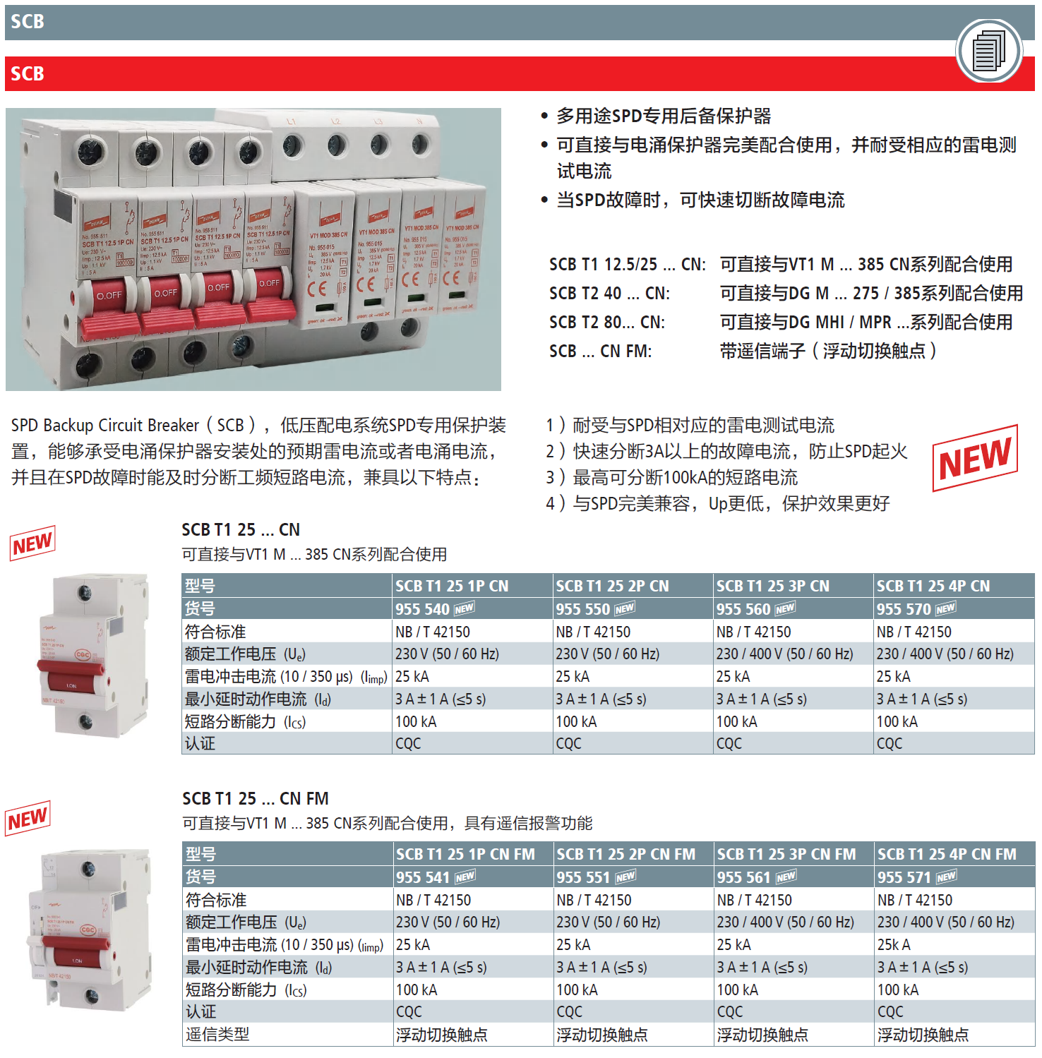 SCB T1 25 4P CN FM DEHN浪涌后备保护器：工业与民用电气防护的可靠之选